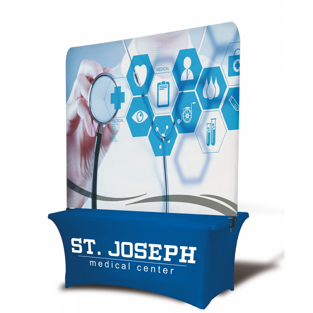 Custom Imprinted 8' Table Top Double sided Billboard Banner (Full Height) Custom Imprinted 8' Table Top Double sided Billboard Banner (Full Height)