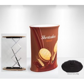 Instant Counter Oval Podium Display - Spring Mechanism with Logo  Instant Counter Oval Podium Display - Spring Mechanism with Logo