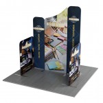 Logo Branded 6.5' Magnetic Modular Fabric Display - Five Maglock Panels (Single Sided)
