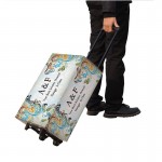 Custom Full Color Printing Exhibition EXPO Cardboard Trolley With Retractable Handle Custom Imprinted