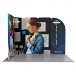 Promotional 10' Magnetic Modular Fabric Displays - L Shape Sloped (Double Sided)
