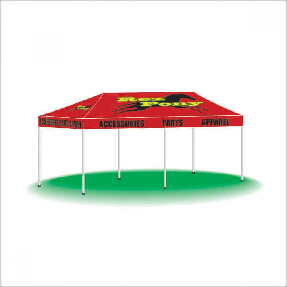 Custom Printed Pop Up Outdoor Event Display Canopy Tent - Full Color Digital (10'x20') Custom Printed Pop Up Outdoor Event Display Canopy Tent - Full Color Digital (10'x20')