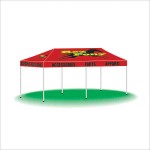 Custom Printed Pop Up Outdoor Event Display Canopy Tent - Full Color Digital (10'x20')