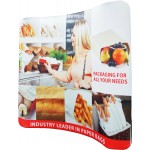 Slim Wave Frame Fabric Backdrop (94"x88"x14") with Logo