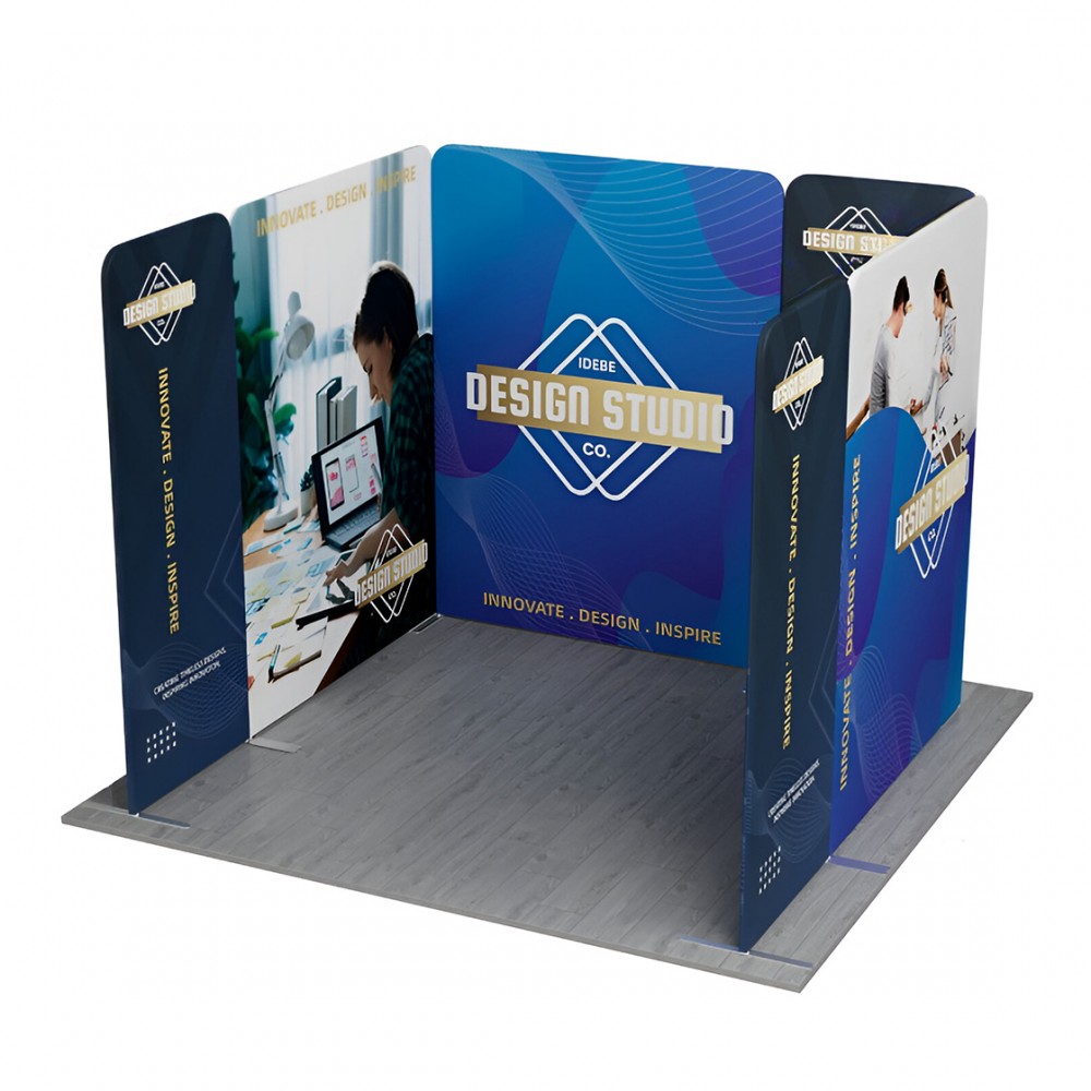 Customized 10' Magnetic Modular Fabric Display - U Shape (Single Sided)