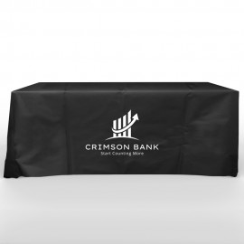 Promotional Recyclable, Non Woven 8' Flat, 4 Sided Screen Print Table Cover