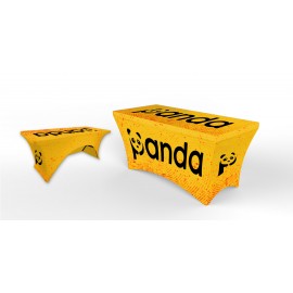 Customized 6' Stretch Table Cover, 3-Sided/Open-Back