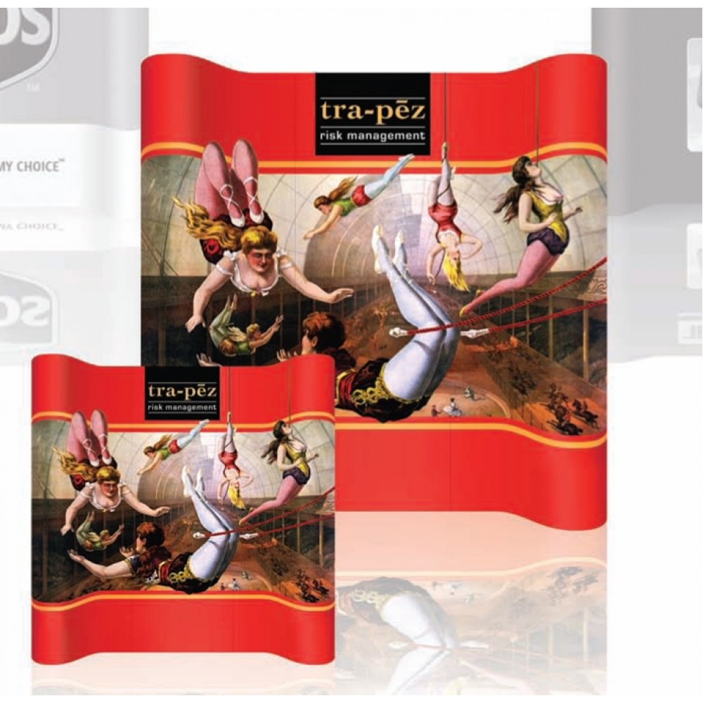 Logo Branded Walk Away Displays w/ Classic Contour Design Logo Branded Walk Away Displays w/ Classic Contour Design