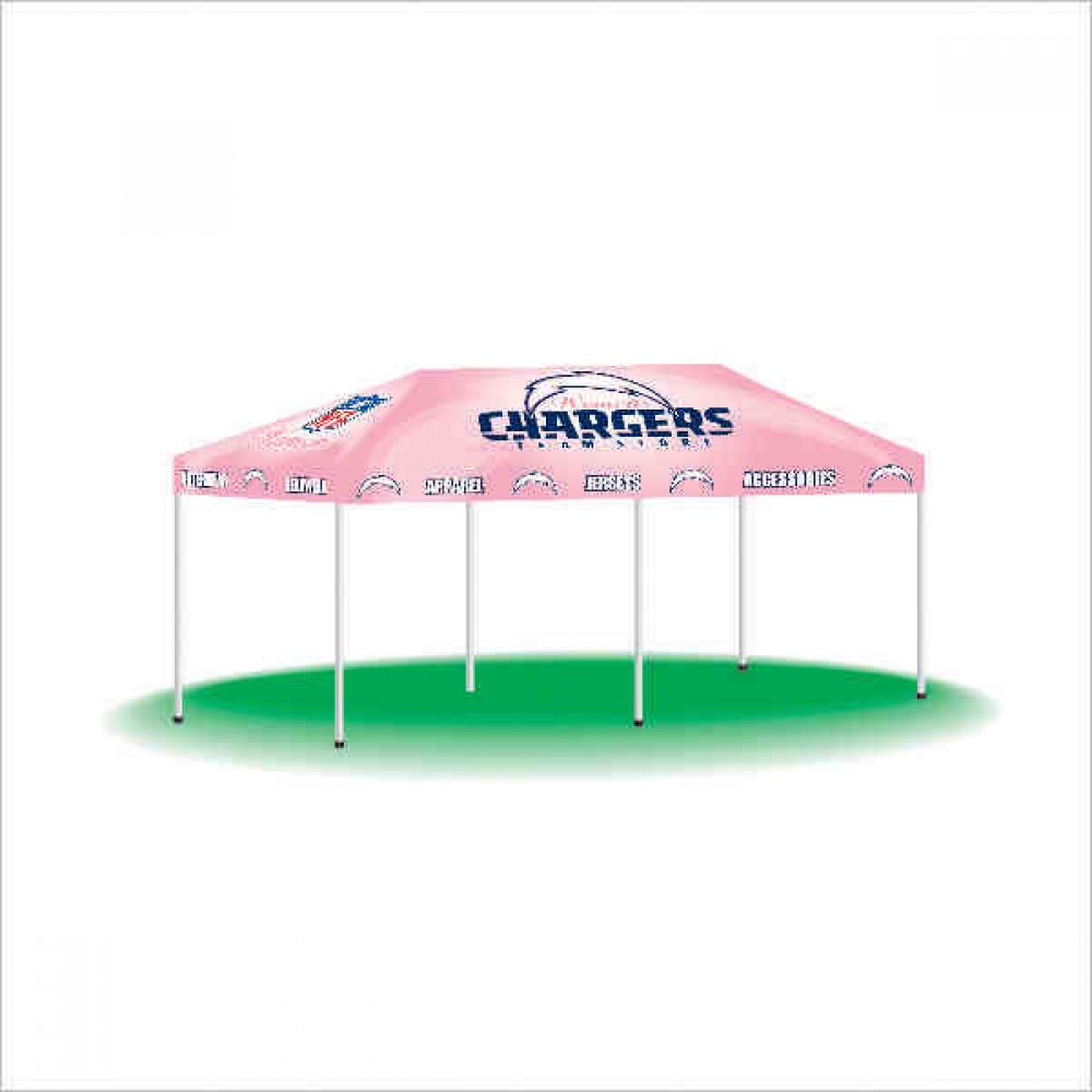 Pop Up Portable Outdoor Canopy Festival Tent - Full Color Digital (10'x20') Logo Branded Pop Up Portable Outdoor Canopy Festival Tent - Full Color Digital (10'x20') Logo Branded