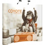 Coyote Popup 8' wide Curved Display Custom Printed
