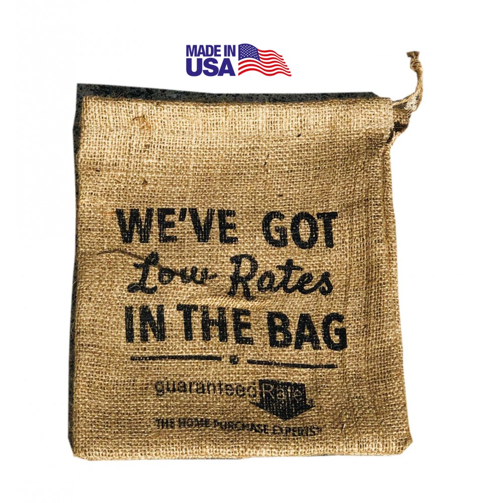 Promotional Burlap Sack W/ Drawstring (23"x24")