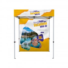 Customized 6' Aluminum Canopy Tent with Single-Sided Full Back Wall Package