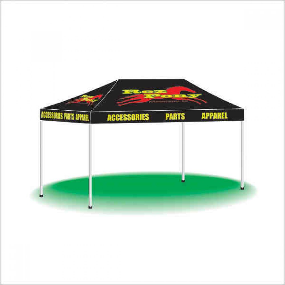 Custom Printed Pop Up Portable Outdoor Event Canopy Tent - Full Color Digital (10'x15') Custom Printed Pop Up Portable Outdoor Event Canopy Tent - Full Color Digital (10'x15')