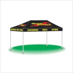 Custom Printed Pop Up Portable Outdoor Event Canopy Tent - Full Color Digital (10'x15')