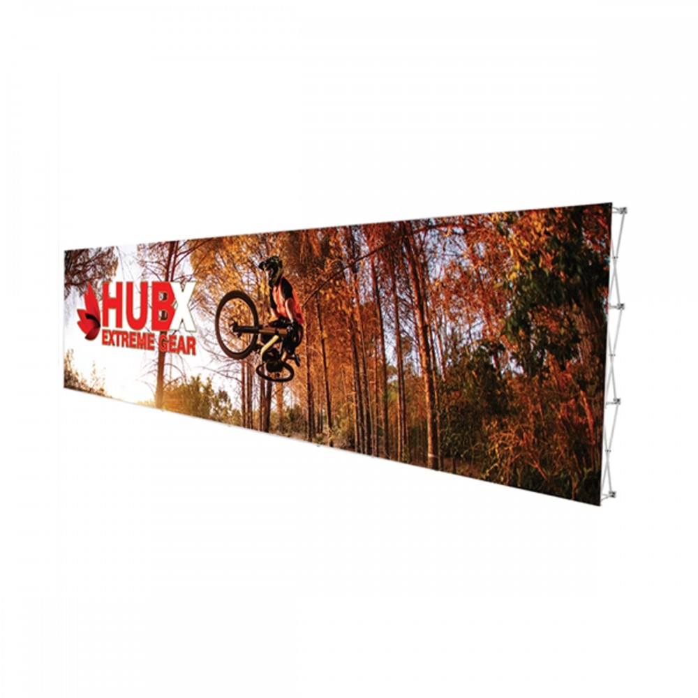 Custom Printed 30ft Fabric Pop Up Display - Straight - With Graphic Custom Printed 30ft Fabric Pop Up Display - Straight - With Graphic