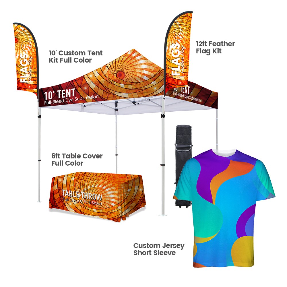 Custom Imprinted Custom Tent Team Show Kit Set B (for 3-5 members)