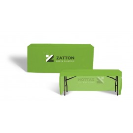 8' 3 Sided Fitted Open Back Dye Sub Table Cover with Logo  8