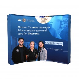 Custom 10ft Curve Velcro Fabric Pop Up Display