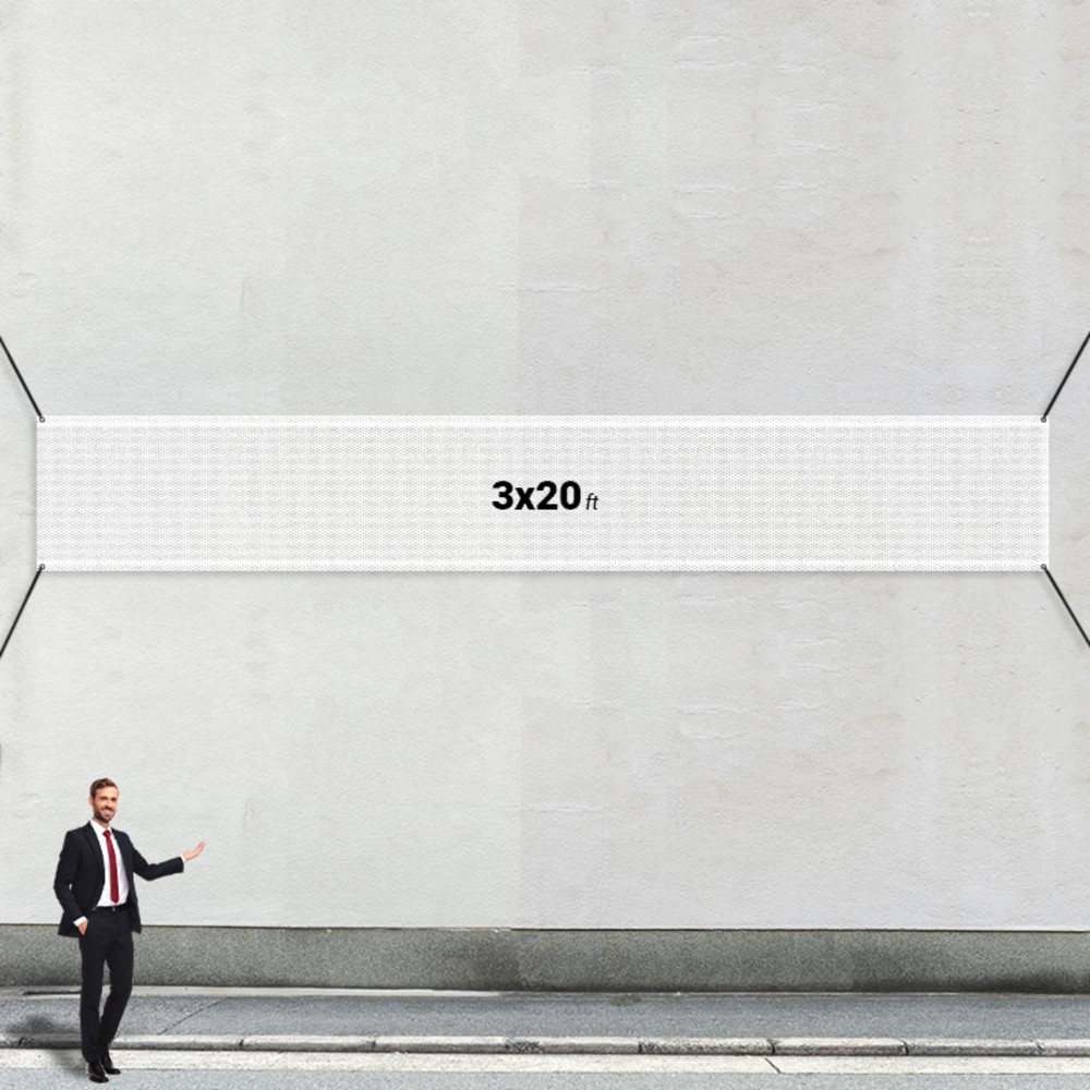 Custom 3' X 20' Mesh Banners with Logo