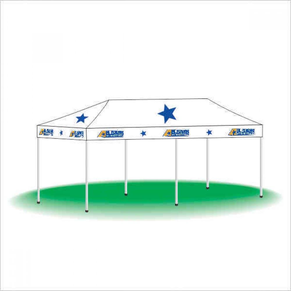 Pop Up Outdoor Event Display Canopy Tent - 2 Color (10'x20') Logo Branded Pop Up Outdoor Event Display Canopy Tent - 2 Color (10'x20') Logo Branded