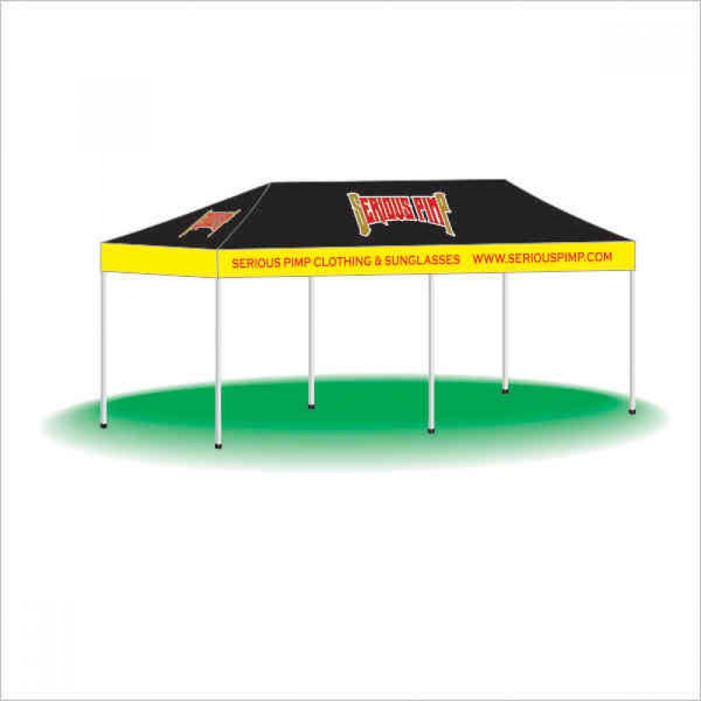 Custom Imprinted Pop Up Outdoor Event Display Canopy Tent - 3 Color (10'x20') Custom Imprinted Pop Up Outdoor Event Display Canopy Tent - 3 Color (10'x20')