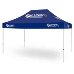 Logo Branded Commercial Grade Vinyl Canopy Outdoor Pop Up Tent - 3 Color (10'x15')