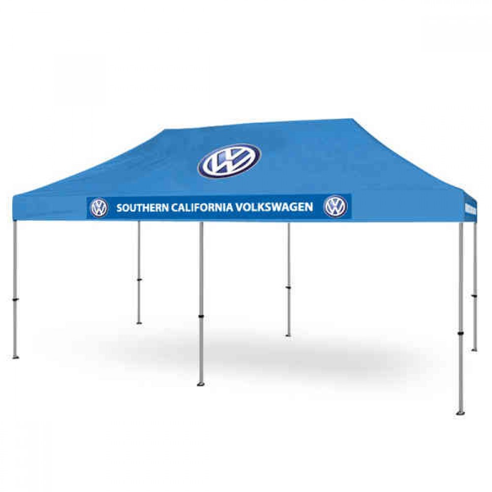Commercial Grade Vinyl Canopy Outdoor Pop Up Tent - Digital Patch (10'x20') Logo Branded Commercial Grade Vinyl Canopy Outdoor Pop Up Tent - Digital Patch (10'x20') Logo Branded