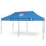 Commercial Grade Vinyl Canopy Outdoor Pop Up Tent - Digital Patch (10'x20') Logo Branded