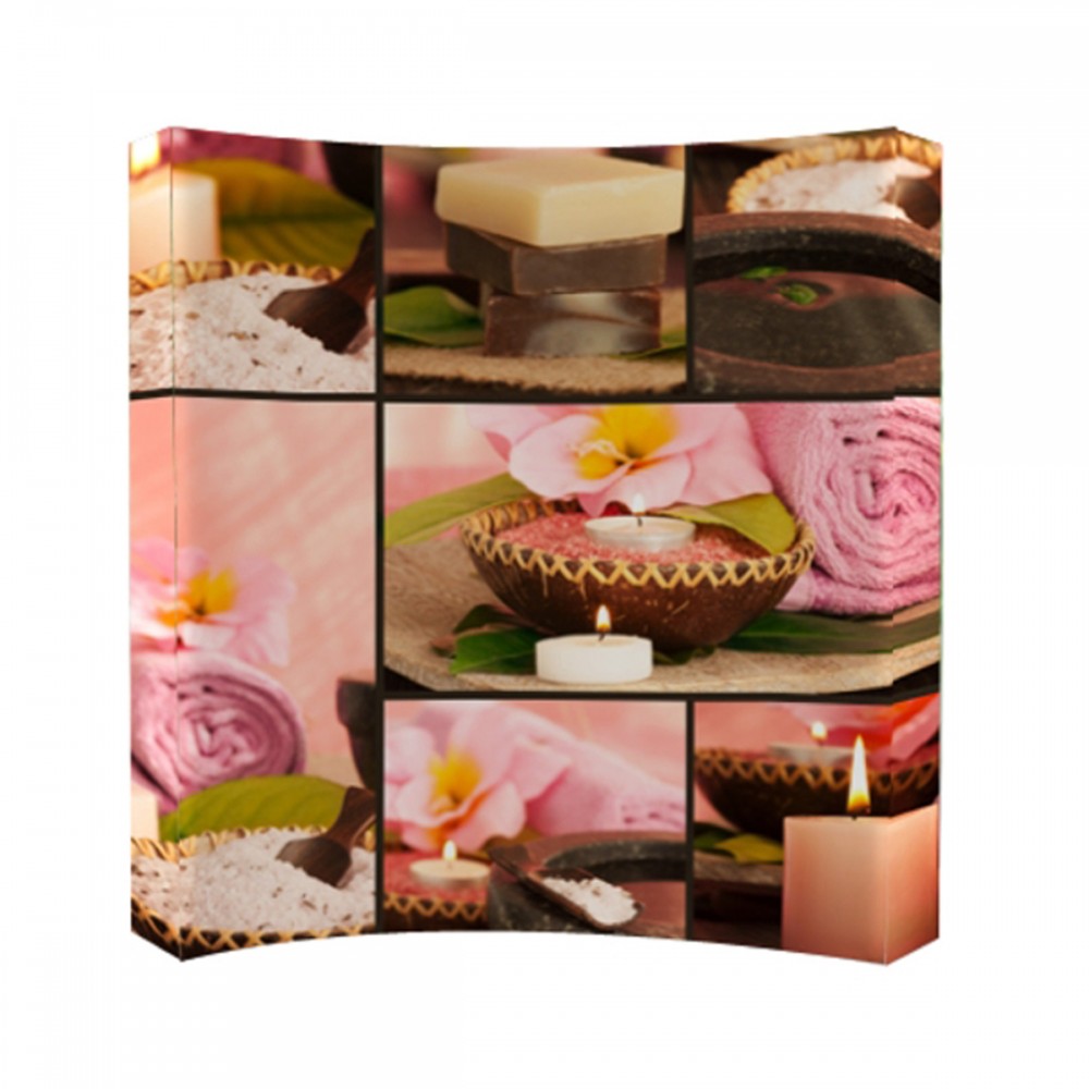 Custom Imprinted 8ft Fabric Pop Up Display - Curved - With Graphic Custom Imprinted 8ft Fabric Pop Up Display - Curved - With Graphic