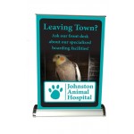 Custom Printed 8" Desktop Retractable Banner Stand