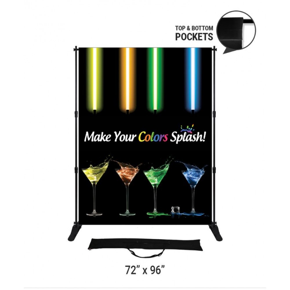 Adjustable Display Replacement Graphic w/Deluxe Fabric (72"x96") with Logo