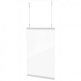 Clear Hanging Shield 28x22 with Logo