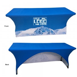 Stretch Cloth Table Cover With Back Open with Logo  Stretch Cloth Table Cover With Back Open with Logo