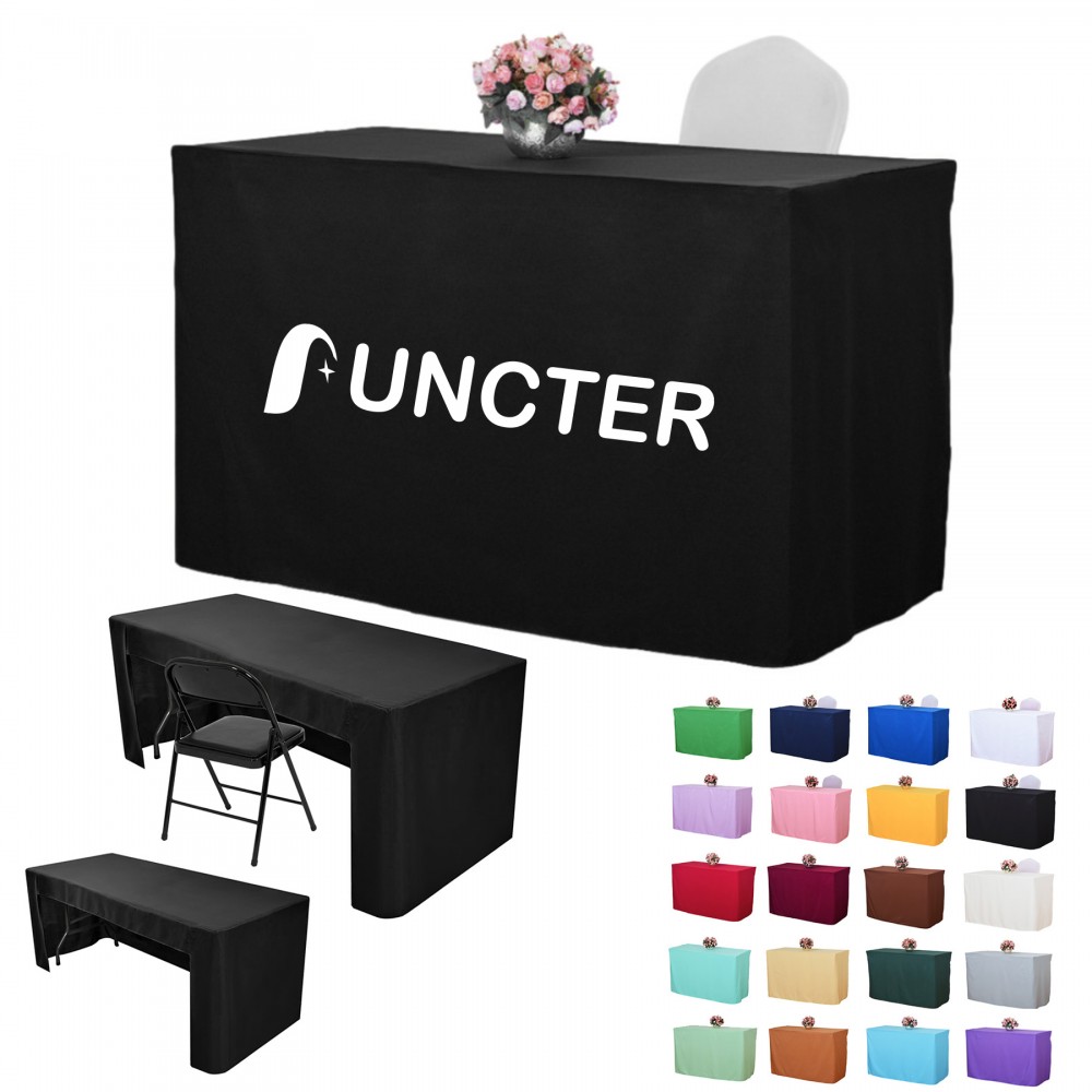 Customized 4' Premium Fitted Standard Table Cover ( Full Color Dye Sublimation )