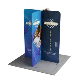Promotional 6.5' Magnetic Modular Fabric Display Cross Island Shape (Single Sided)
