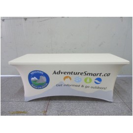 4Ft 4-Sided Stretch Table Cover with Logo  4Ft 4-Sided Stretch Table Cover with Logo