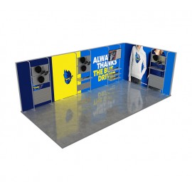 20' Backlit Trade Show Display - Design 5 (Single Sided) with Logo