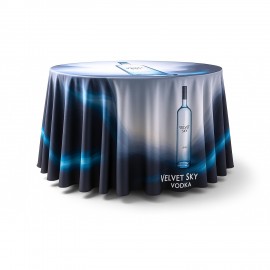132" Round Table Throw with Logo