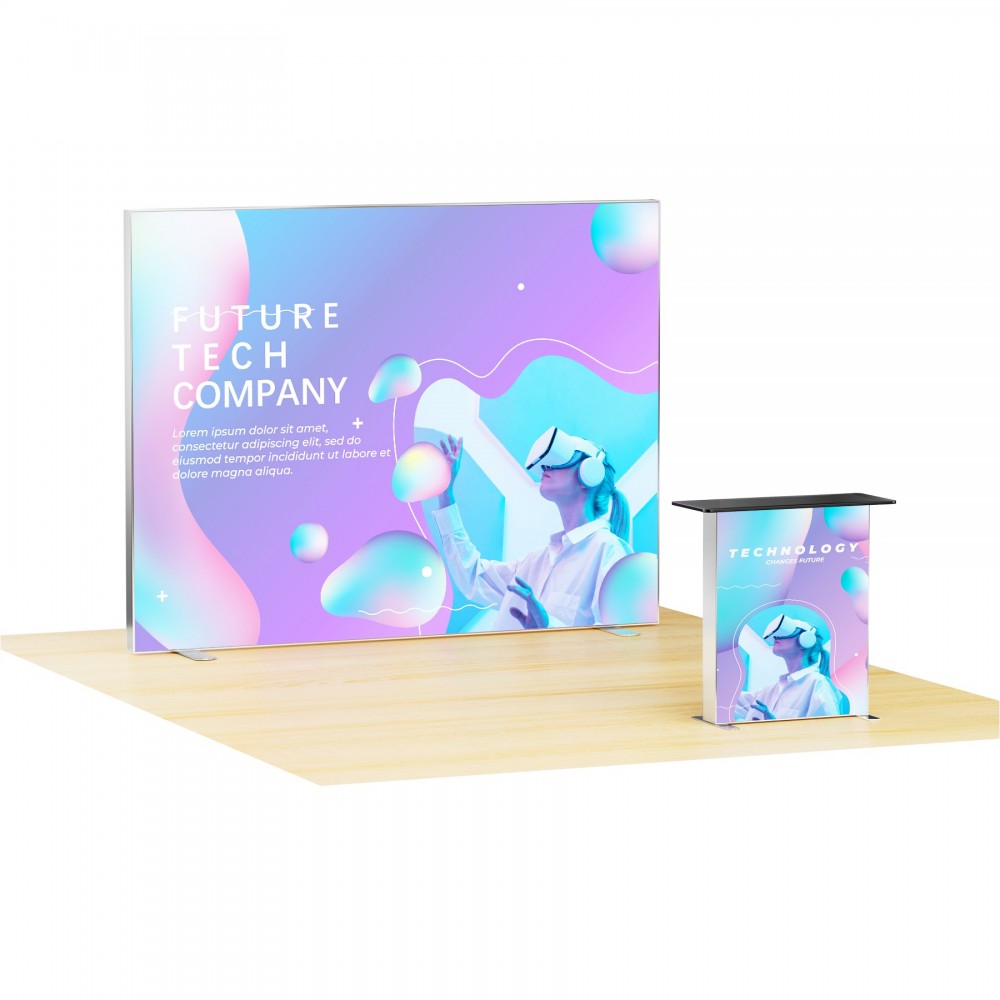 Personalized 10' Backlit SEG (Silicone Edge Graphics) Trade Show Display Kit