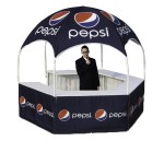 Custom Imprinted 10ftx10ft Outdoor Kiosk with Full Graphics