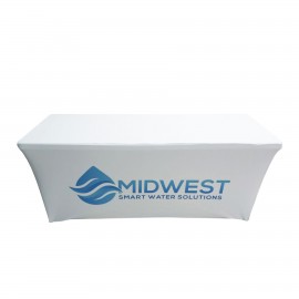 6ft 3 Sided Open Back Table Cloth with Logo