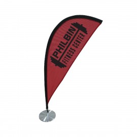 Teardrop Table Top Flag with Logo