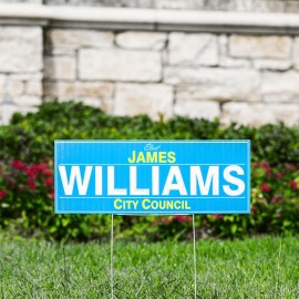 Logo Branded Custom 9" X 24" Yard Signs