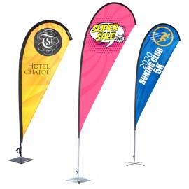 Custom 6' X 3' Small Teardrop Flags with Logo