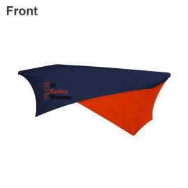 8' Cross Over Stretch Table Cover(Full Color) with Logo