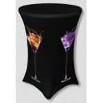 30"R x 42"H Stretch Table Cover - Fully Dye Sublimated with Logo