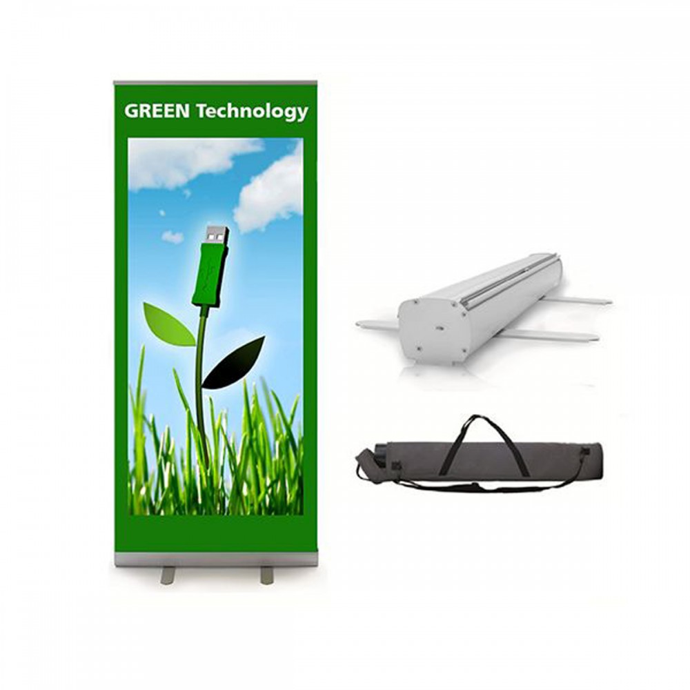 Tradition 34" Retractable Banner - Full Color, No Minimum, No Setup! Silver Stand Logo Branded Tradition 34" Retractable Banner - Full Color, No Minimum, No Setup! Silver Stand Logo Branded