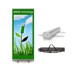 Tradition 34" Retractable Banner - Full Color, No Minimum, No Setup! Silver Stand Logo Branded