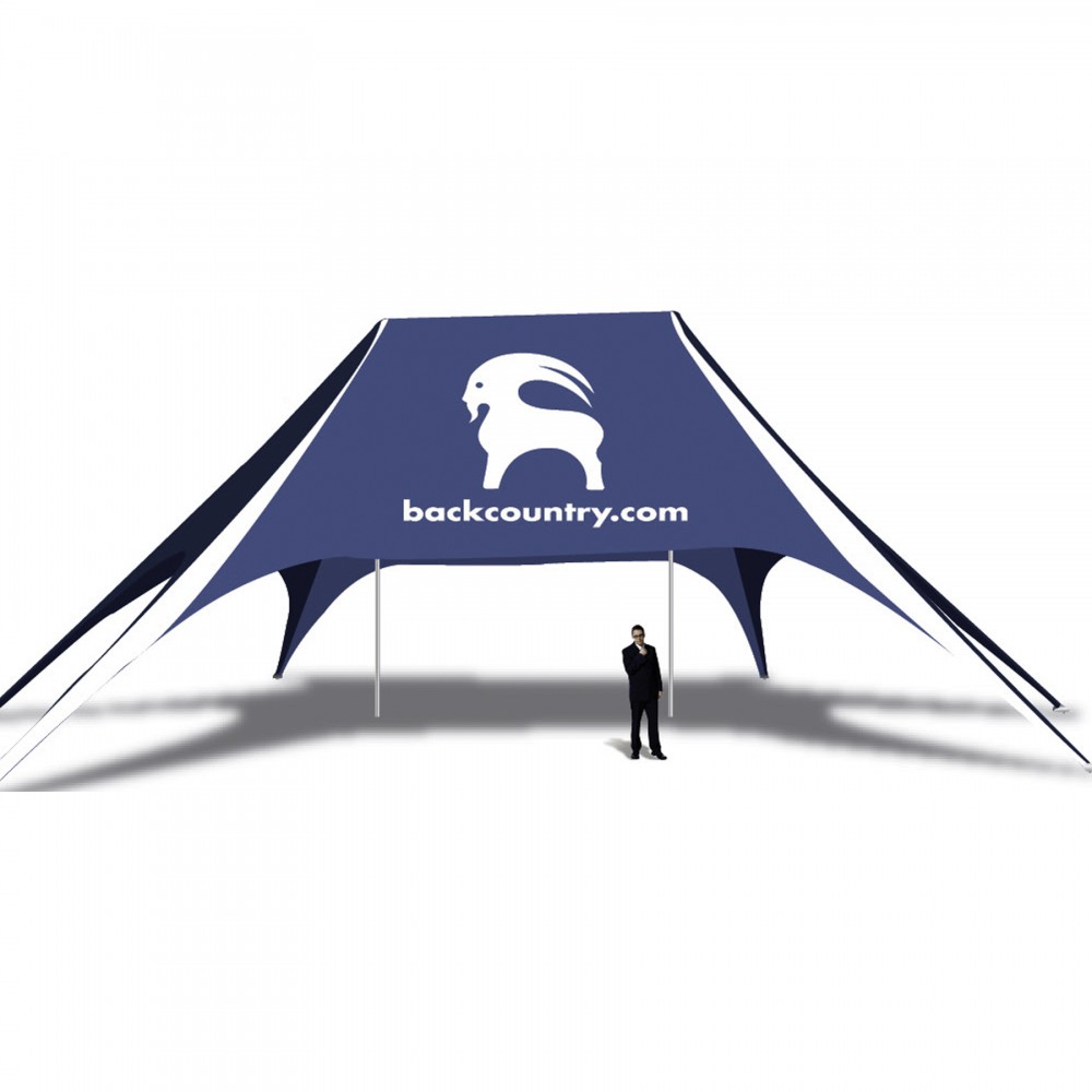 Custom Imprinted 20ftx63ft Branded Tent with No Graphics Custom Imprinted 20ftx63ft Branded Tent with No Graphics