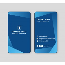 Rounded Corners Business Cards - Vertical, Printed Front Only (2" x 3.5") with Logo